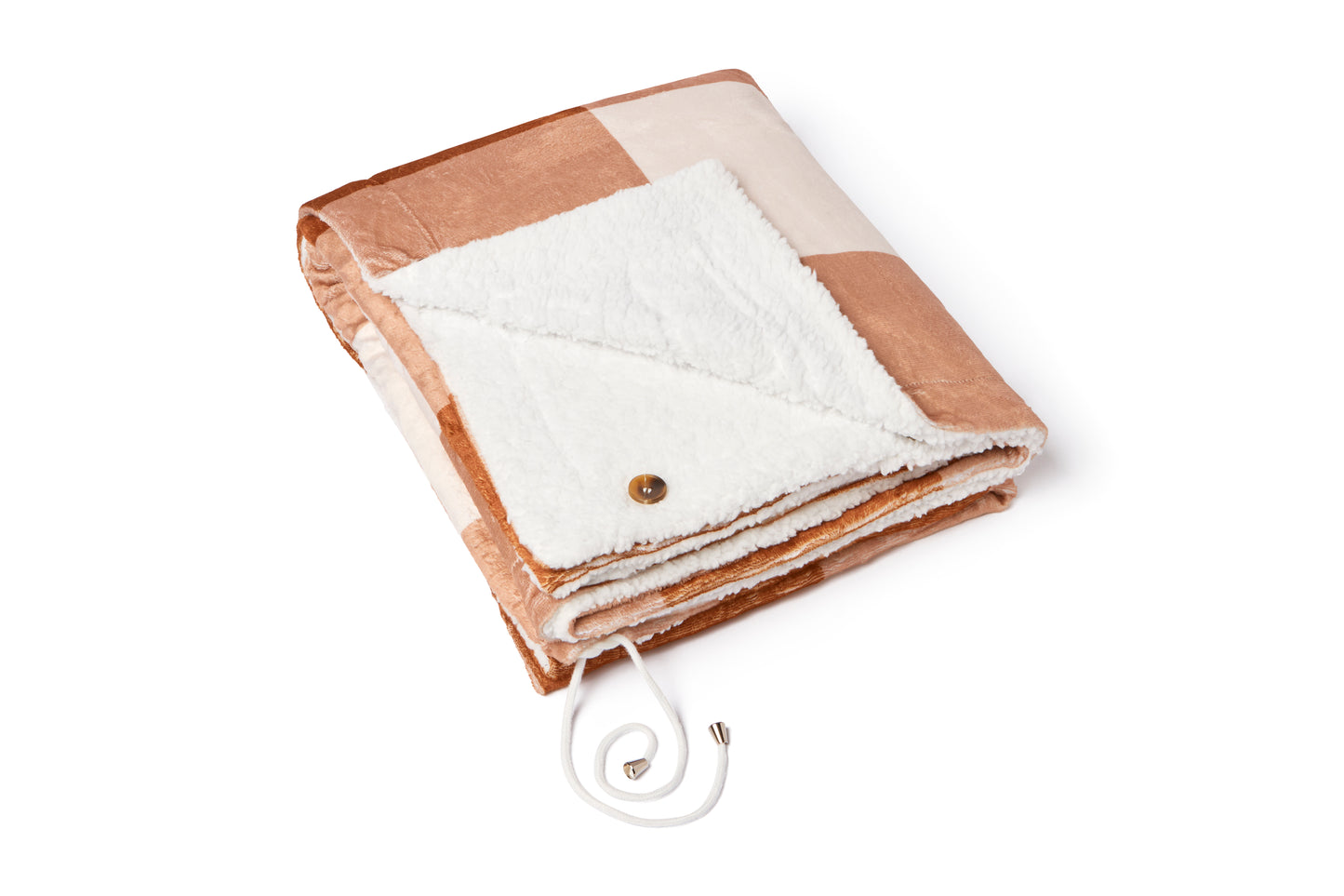 Warmzie Wearable Blanket Plaid Beige